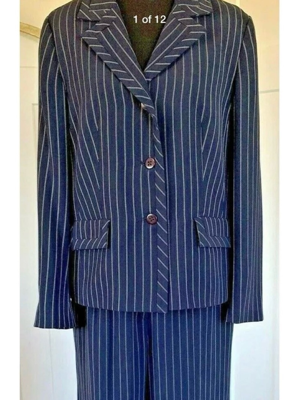 Pendleton Navy Pinstripe Pantsuit